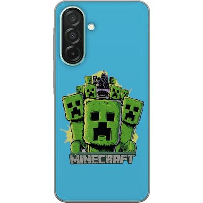 Kompatibelt Mobildeksel til Samsung Galaxy A26 Minecraft Creeperhær i tegneseriestil - grønn Creeperillustrasjon med klassisk Minecraft-tema for fans