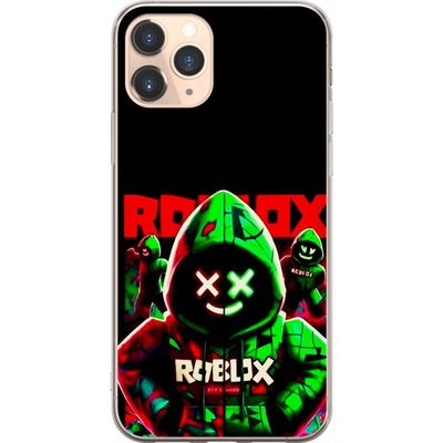 Kompatibelt Mobildeksel til Apple iPhone 11 Pro Roblox Shadow Squad Design mørk neon-inspirert stil med grønne og røde kontraster for et kult intenst