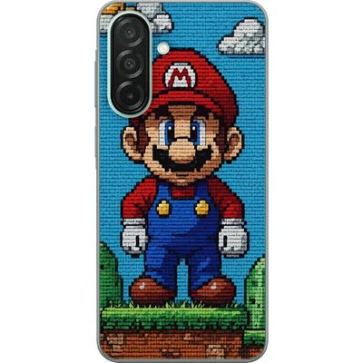 Kompatibelt Mobildeksel til Samsung Galaxy A26 Nintendo Super Mario plakat retro gaming 8bit pikselkunst spill klassisk helt muraldesign figur