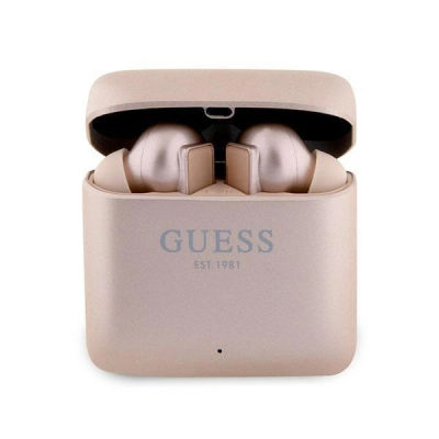GUESS BLUETOOTH HØRETELEFONER TIL IPHONE 12 13 14 16 MED EST LOGO DOCKINGSTATION