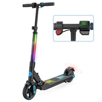 EVERCROSS EV06C Fällbar Elskoter Barn Tonåringar LED-skärm Färgade lampor 3 Hastigheter Höjdjusterbar Present Blå