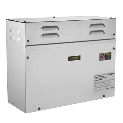 Ånggenerator, 6kW bastuånggenerator med LED digital display, 39.5x15.3x31.3 cm, rostfritt stål
