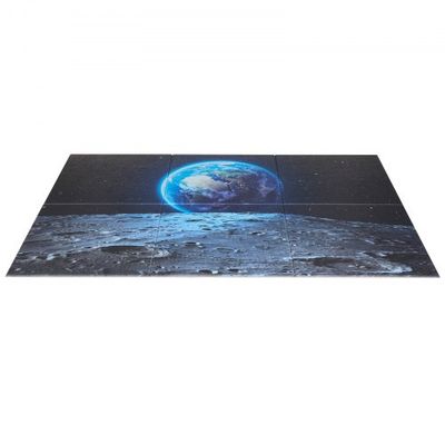Akustiske paneler, 6-pakning lydabsorberende veggfliser, 180x120x1 cm, Earth, polyesterfiber