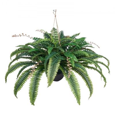 Kunstig bregne, 95x50 cm grønn, hengende kunstig plante, silkestoff