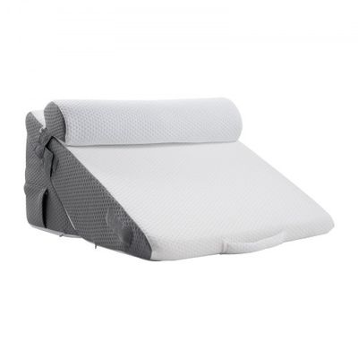 Sängkilkudde Set, 56x56x77 cm, Vit/Grå, Skumstöd