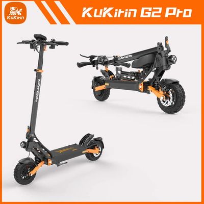 Kukirin G2 Pro Hopfällbar Elscooter, 600W Motor (1000W Peak), 48V 15.6Ah Batteri, Max 45km/h, 58km Räckvidd, 9" Vakuumdäck, Dubbla Skivbromsar