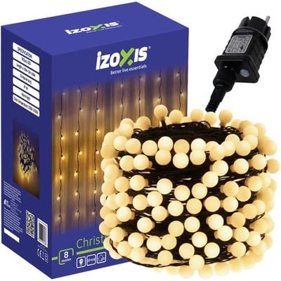 Lyskæde 30 m 300 LED varm hvid 8 tilstande IP44 til indendørs/udendørs