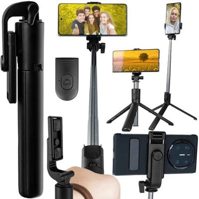 Selfie stick stativ 2-i-1 Bluetooth med fjernbetjening 92 cm iOS/Android