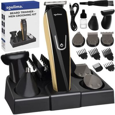 Hårtrimmer multitrimmer 5-i-1 med näs/örontrimmer & rakhuvud