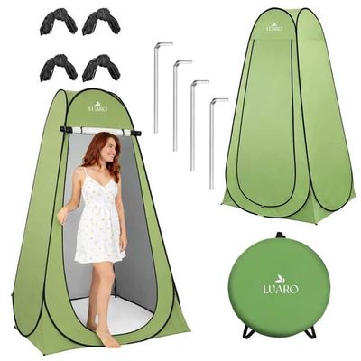 Pop-up brusetelt 3-i-1 omklædning/toilet 115x115x190 cm grøn