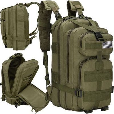 Militærrygsæk 35L vandtæt MOLLE med hurtigkobling, olivengrøn