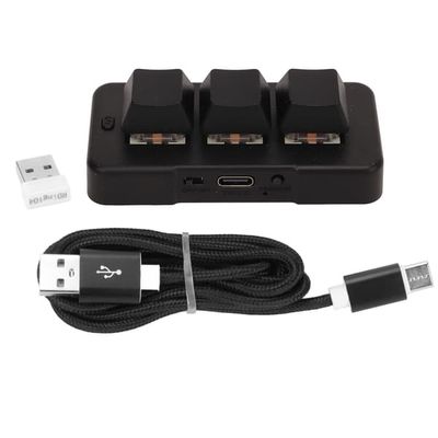 Mini 3-tilstands trådløst mekanisk tastatur, RGB-baggrundsbelyst kompakt gaming-tastatur med Bluetooth & USB-C, bærbart 60% layout