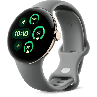 Google Pixel Watch 3 LTE Smartwatch, 41 mm, Champagne Gold / Hazel - A - Som ny