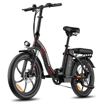 Fafrees F20 elcykel, 250W motor, MAX 25 km/h, 18AH batteri, hopfällbar, 7-växlad, skivbromsar, svart.