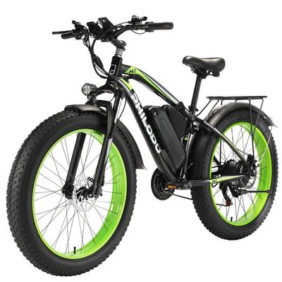 Philodo H7 Pro 26'' elcykel, 1000W motor, maks. 45 km/t, 17,5AH batteri, hydrauliske bremser, 26*4,0 dæk, 21 gear, grøn.