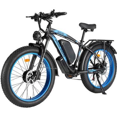PHILODO H8 elcykel, 2 x 1000W motorer, MAX 56 km/h, 26AH batteri, 21 växlar, 26x4 däck, blå.