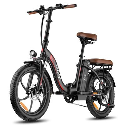 FAFREES F20 Pro elcykel, 250W motor, MAX 25 KM/H, 20*3.0 däck, 7 växlar, hopfällbar, skivbromsar, svart
