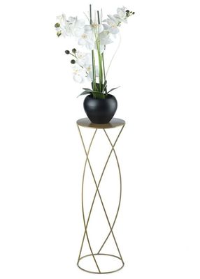 Stående blomsterfod 70 cm til planter, guld
