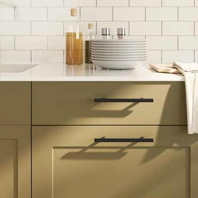 vidaXL skabsgreb 20 stk. sort 128 mm rustfrit stål