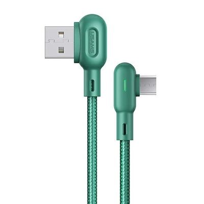 USAMS MicroUSB-kabel 2A 1,2m vinklet u57 grøn/grøn SJ458USB02 (US-SJ458)