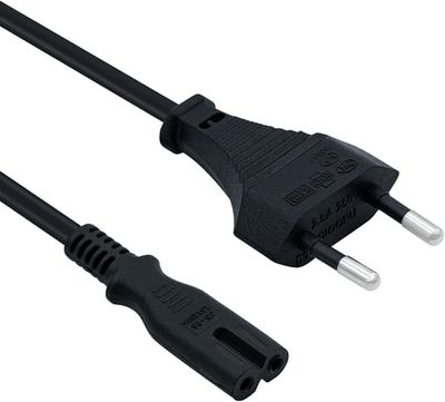 CEE7/16 till IEC C7 strömkabel, svart, 1,8 m - LogiLink CP092
