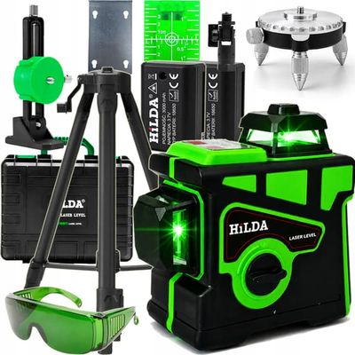 HILDA 3D SELVNIVELLERINGSLASER NIVEAUKRYDSLASER + STATIV 160 cm