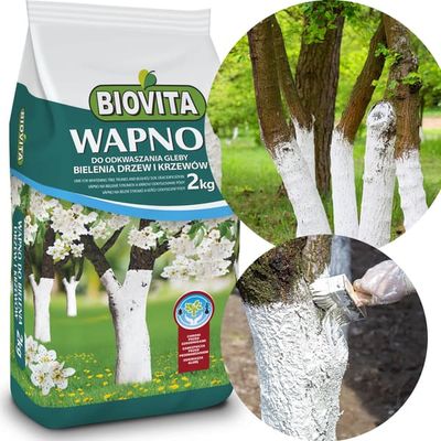 BIO12 KALK TIL HVIDTKALKNING AF TRÆER OG AFSYRNING AF JORD 2 KG BIOVITA