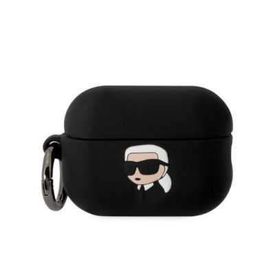 Karl Lagerfeld Silikon Karl Head 3D-skal till AirPods Pro 2, Svart