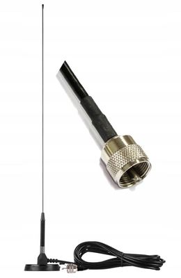 Nagoya UT-72 Antenn UHF-kontakt UC1 PL-259 Dubbelband 144-148/430-450 MHz 53cm