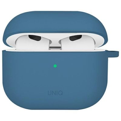 UNIQ Nexo etui til AirPods 4 + ørekroge Silikone blå