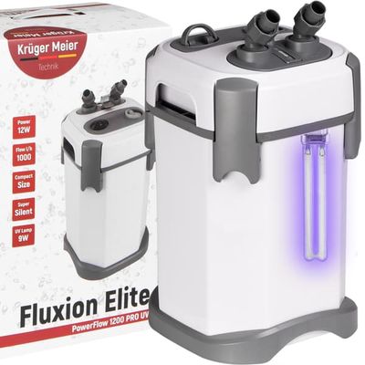 Kruger Meier Fluxion Elite 1200 UVC PRO - eksternt filter med UV-lampe til akvarier 100 - 250 liter