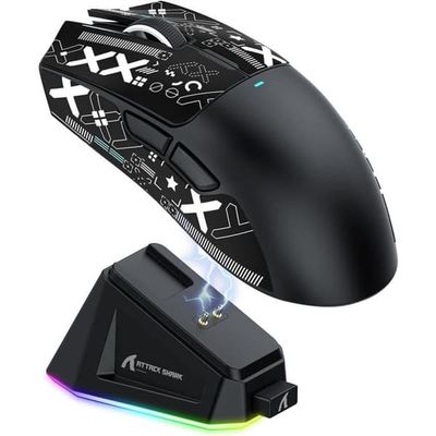 Spelmus - 040PARTS - X11 - Magnetisk laddstation - PixArt PAW3311 22 000 DPI - Trådad/2,4G/Bluetooth