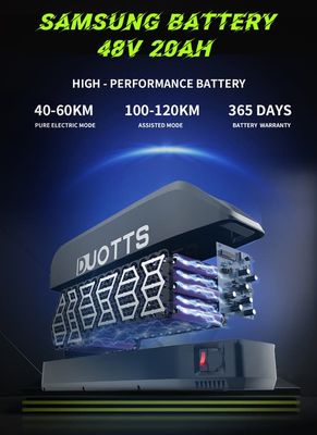 DUOTTS S26 Elcykel med dubbla motorer för män: 2*750W kraftfulla motorer, 48V 20Ah batteri, 26" feta däck