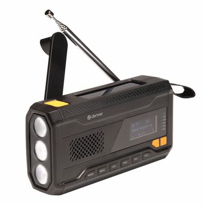 Denver SCD-2033 beredskapsradio / DAB+-radio med solcelle og håndsveiv