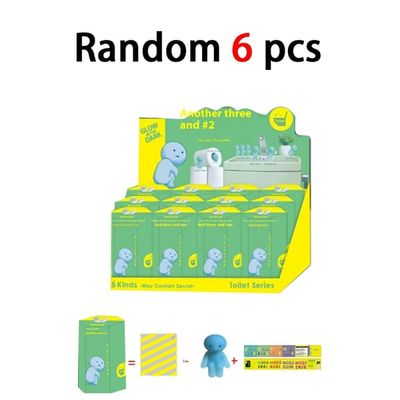Toiletserie Blindboks Noctilucent Grøn dukke Actionfigurer Dekorationsmodel Legetøjsventilatorer Børn Gaver Minifigurer 2025 NYHED