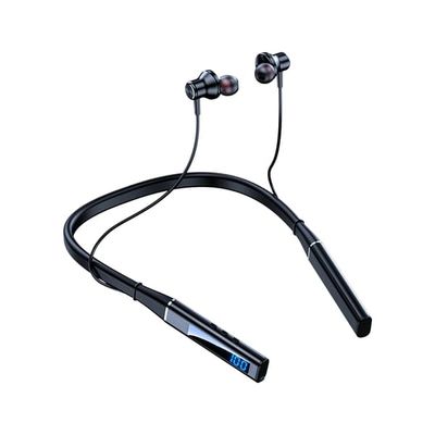 Trådlösa hörlurar med nackband, Bluetooth-hörlurar med mikrofon, sportheadset, HD-bas, öronsnäckor, SD-kort