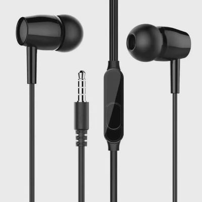 1 stk. bærbare 3,5 mm øretelefoner stereo in-ear kablet headset high definition støjreducerende hovedtelefoner til mobiltelefoner