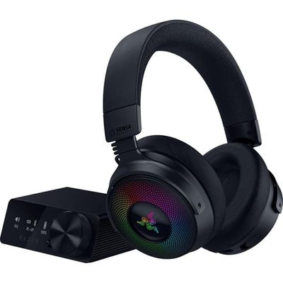 Razer Kraken V4 Pro – Premium gamingheadset med haptik, THX och RGB med OLED Hub
