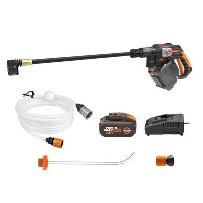 Högtryckstvätt 20V WORX - WG633E (56 bar, mobil verktyg utan fast vattenslang, 6 m slang, 1 batteri 4Ah + laddare)
