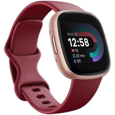 Smartklocka - FITBIT - Versa 4 - Vattentålig - AMOLED-skärm - Pulsövervakning