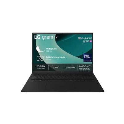LG Gram 17 17Z90TL-G.AU8BF 17" Copilot+PC Intel® Core™ Ultra 7 32 GB RAM 2 TB SSD Svart Obsidian