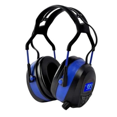 Gardtech hörselskydd med NRR 29 dB för män och kvinnor - Bluetooth/MP3/FM-radio - Blå