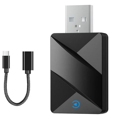 2025 Trådlös CarPlay-adapter – Uppgraderad, Trådlös CarPlay-dongel, Konverterar Trådbunden CarPlay till Trådlös, Plug and Play Trådlös CarPlay-adapter