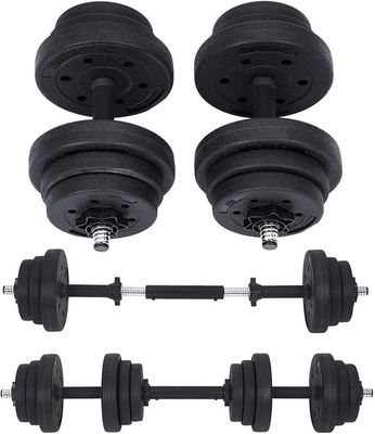 Håndvægtesæt med vægte - fitness - sort - 4 x 2,5 kg, 4 x 1,25 kg, 4 x 1 kg