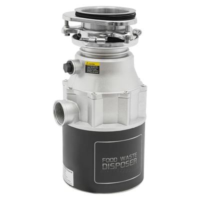 Köksavfallskvarn - Matavfallskvarn för Diskho - 560 W Effekt - 3600 Varv/min - Kopparmotor - Rostfritt Stål - Anti-Stopp - 220 V - Silver Black