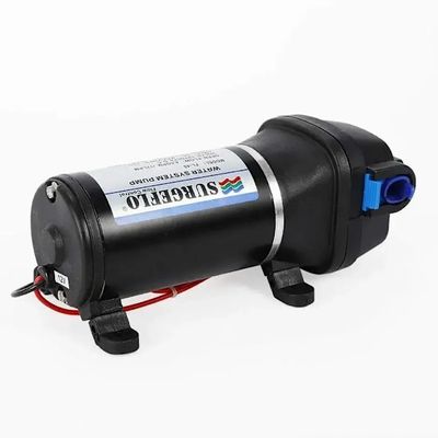 Självsugande vattenpump - 12V DC tryckpump - 40 PSI - 17 l/min - Termiskt skydd & auto-omstart - Intermittent drift - EU-kontakt - Svart