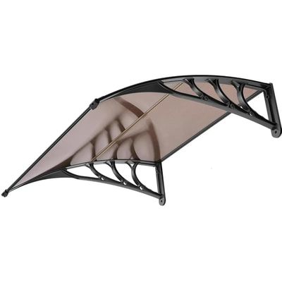 Entrétag til dør og vindue - Polycarbonat skærmtag 60–100 cm - UV-beskyttelse - Regnbeskyttelse - Bueformet - Udendørs - Grøn
