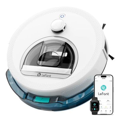Robotstøvsuger og moppe - M330S - 5000 Pa Sugkraft - LDS LiDAR-Navigation - WiFi 5G App & Stemmestyring - 160 min Driftid - 200 ml Vandtank