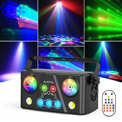 RGB LED Bee Eye Scenelys - 40 W DMX effektlys - 5-i-1 beam wash strobe disco - Lydaktiveret & auto - DMX512 12-kanal - EU-stik