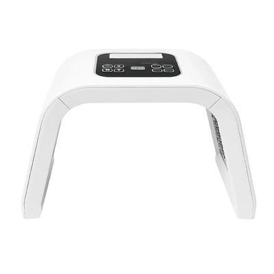 LED lysterapi til ansigt - PDT hudplejeapparat - 7 farver - 287 LED - Timer 5–60 min - Bordmodel - EU-stik 100–240V - Hvid